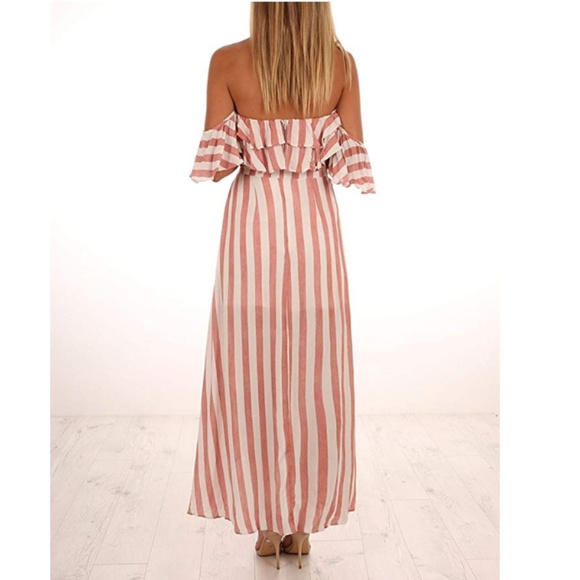 Striped Asymetrical Jumpsuit - Picture 2 of 2